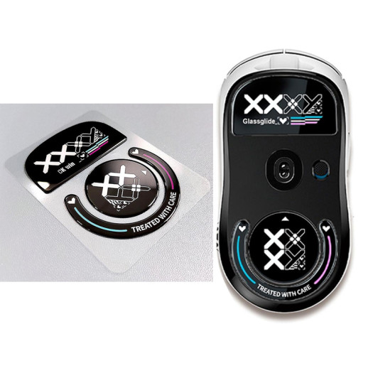 Mouse Skates Glide Feet Pads Mouse Feet Sticker for G Pro X Superlight Rounded Curved Edges - Black